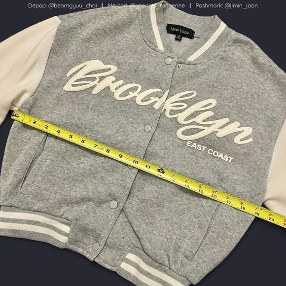 Grey cropped varsity jacket! - Picture 5 of 5